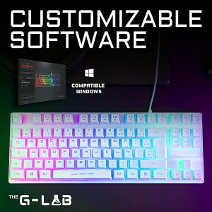 Clavier Gaming Keyz Caesium TKL Blanc