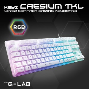 Clavier Gaming Keyz Caesium TKL Blanc