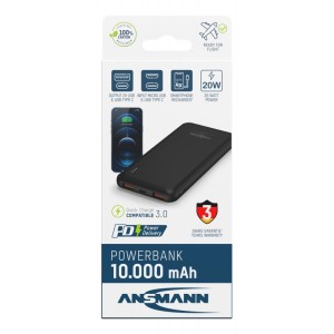 PowerBank ANSMANN 10000mAh | 3.0 Numérique, La Réunion 974