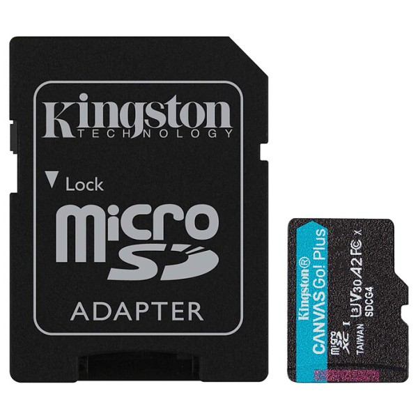 KINGSTON MICRO SDXC SDCG3/64/256GB Canvas Go+Adaptateur | 3.0 Numérique, La Réunion 974
