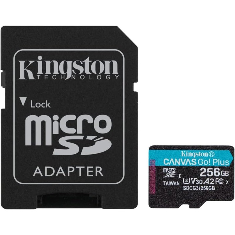 KINGSTON MICRO SDXC SDCG3/64/256GB Canvas Go+Adaptateur